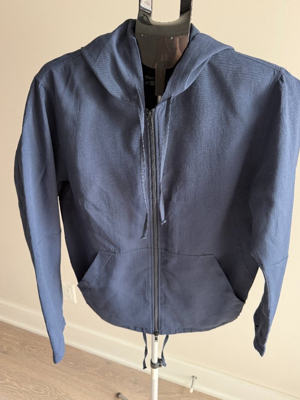 Theory Navy Hooded Light Jacket (Medium)